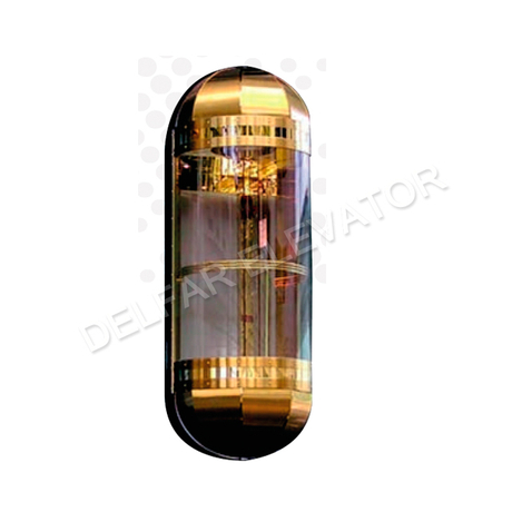 Удивительно красивый полукруглый смотровой лифт