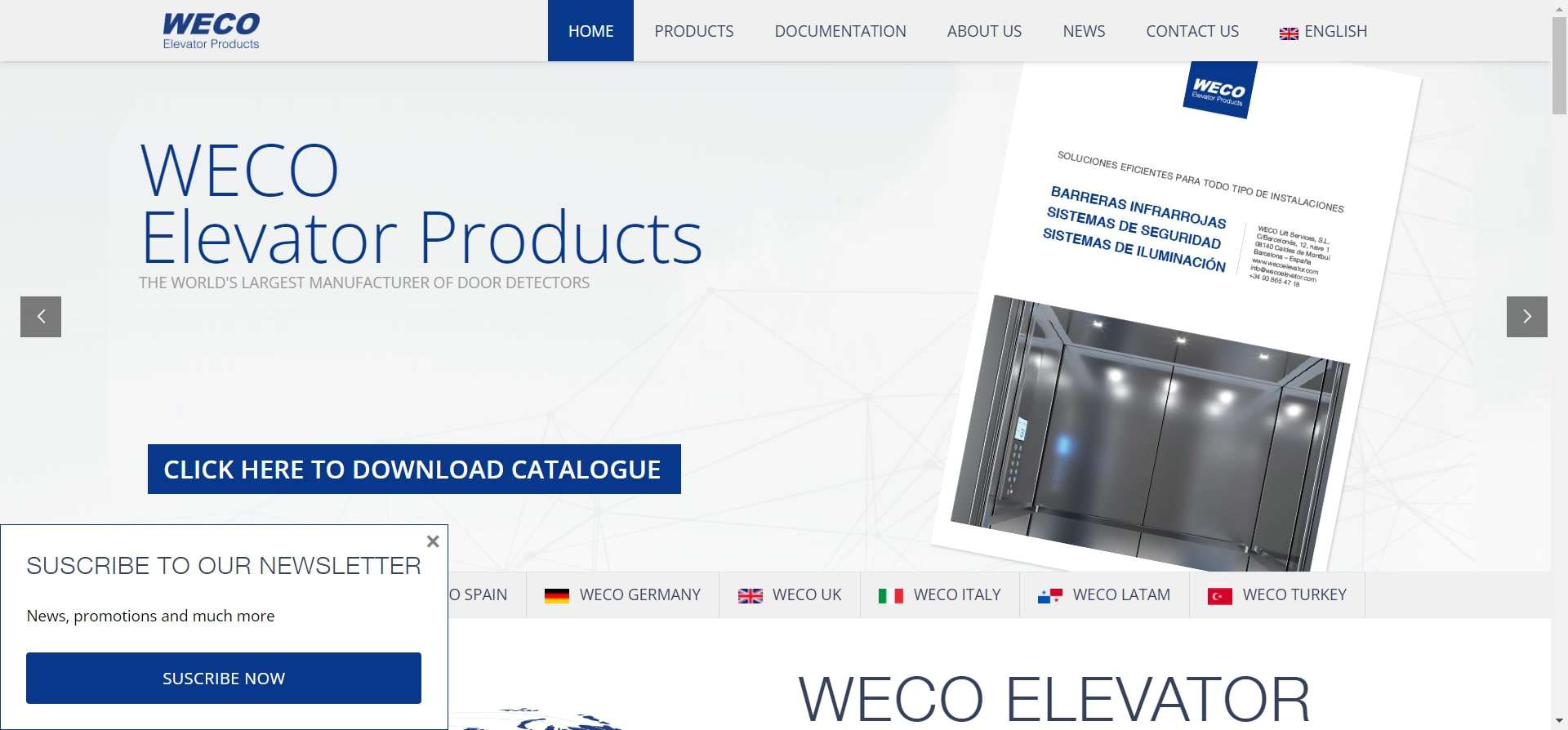 WECO Elevator - лифтовые компании в Италии - Delfar