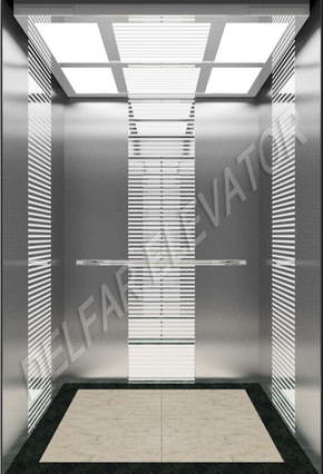 Пассажирский лифт с зеркальной гравировкой