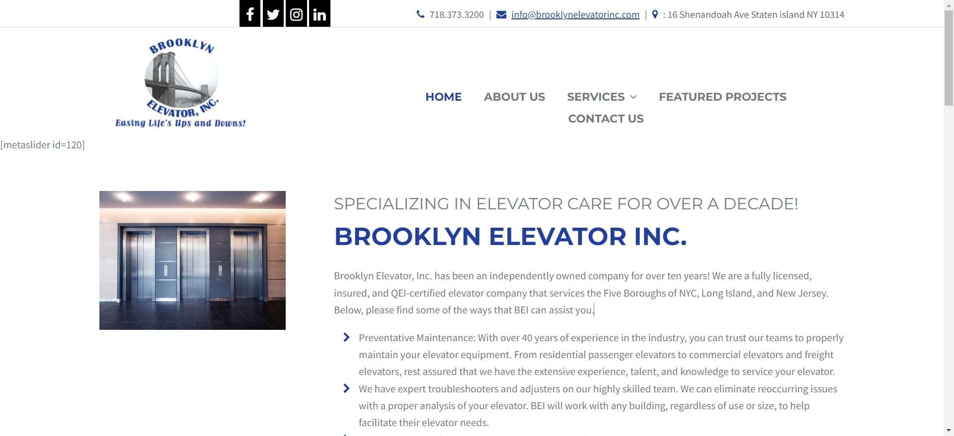 Brooklyn Elevator - лифтовая компания в Нью-Йорке - Delfar