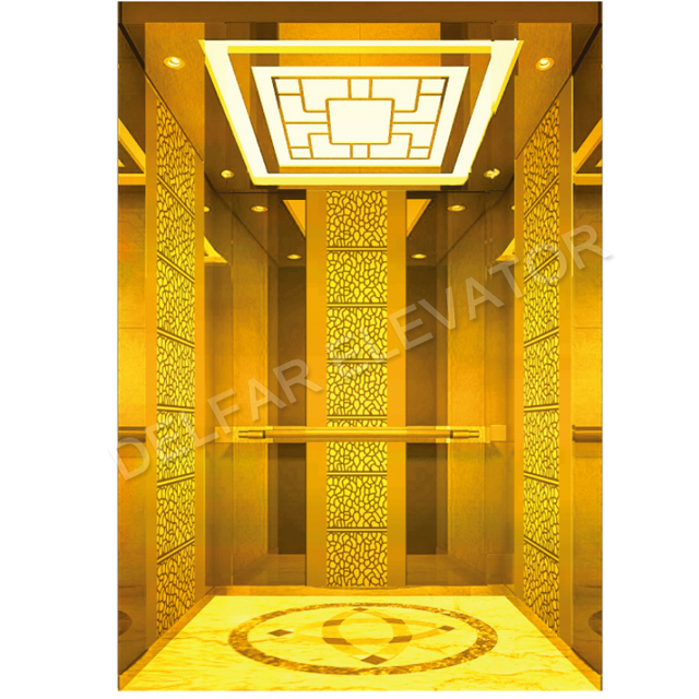 Пассажирский лифт Ti-gold Mirror для строительного здания