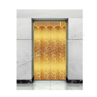 Дверь приземления нержавеющей стали зеркала Ти-золота специального дизайна подгонянная выгравированная