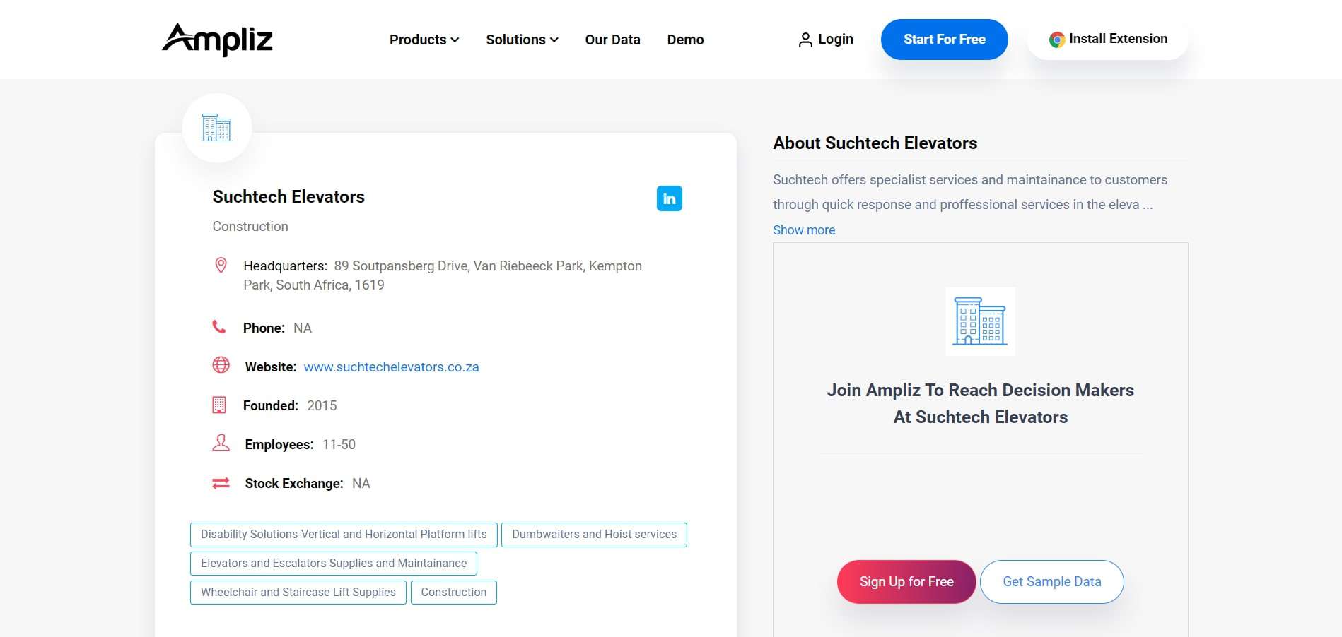uchtech-Elevators - лифтовые компании в Южной Африке - Delfar